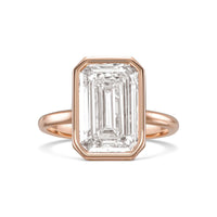 Emerald Bezel Engagement Ring