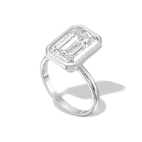 Emerald Bezel Engagement Ring