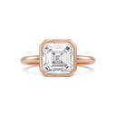 Asscher Bezel Diamond Engagement Ring