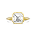 Asscher Bezel Diamond Engagement Ring