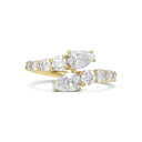 Double Pear Wrap Diamond Ring