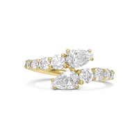 Double Pear Wrap Diamond Ring