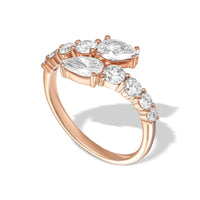 Double Pear Wrap Diamond Ring