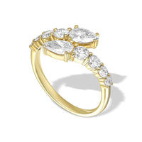 Double Pear Wrap Diamond Ring