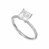 Princess Pavé Diamond Engagement Ring