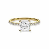 Princess Pavé Diamond Engagement Ring