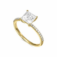 Princess Pavé Diamond Engagement Ring