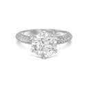 Round Brilliant Pavé Diamond Engagement Ring