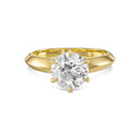 Round Brilliant Six Prong Solitaire Diamond Engagement Ring
