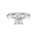 Elongated Cushion Solitaire Diamond Engagement Ring