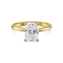 3.00 Carat Elongated Cushion Solitaire Diamond Engagement Ring