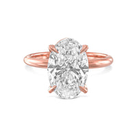 Oval Solitaire Diamond Engagement Ring
