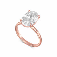 Oval Solitaire Diamond Engagement Ring
