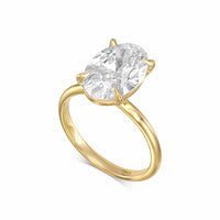Oval Solitaire Diamond Engagement Ring