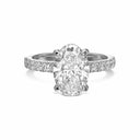 Oval Pavé With Hidden Halo Diamond Engagement Ring