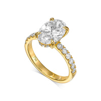 Oval Pavé With Hidden Halo Diamond Engagement Ring