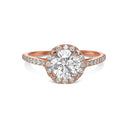 Round Brilliant Halo Diamond Engagement Ring