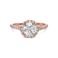 Round Brilliant Halo Diamond Engagement Ring
