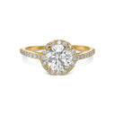 Round Brilliant Halo Diamond Engagement Ring