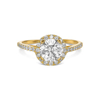 Round Brilliant Halo Diamond Engagement Ring