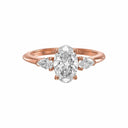 Oval With Pear-Shape Side Stones Diamond Engagement Ring