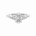 Oval With Pear-Shape Side Stones Diamond Engagement Ring