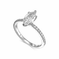 1.30 Carat Marquise Pavé Diamond Engagement Ring