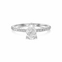 Pear Shape Pavé With Hidden Halo Diamond Engagement Ring