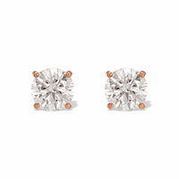 Round Brilliant Diamond Stud Earrings