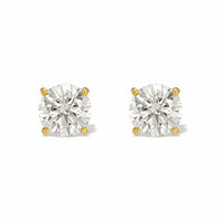 Round Brilliant Diamond Stud Earrings