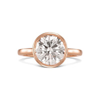 Round Brilliant Bezel Diamond Engagement Ring