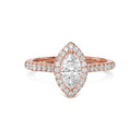 Marquise Halo Diamond Engagement Ring