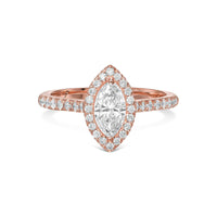 Marquise Halo Diamond Engagement Ring