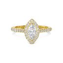 Marquise Halo Diamond Engagement Ring