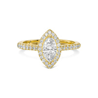 Marquise Halo Diamond Engagement Ring