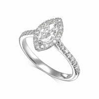 Marquise Halo Diamond Engagement Ring