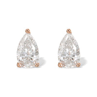 Pear Shape Diamond Stud Earrings
