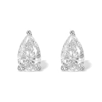 Pear Shape Diamond Stud Earrings