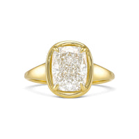 Elongated Cushion Bezel Diamond Engagement Ring