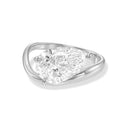 Tilted Pear-Shape Diamond Engagement Ring