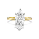 Marquise Two-Tone Solitaire Diamond Engagement Ring