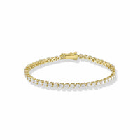 Three-Prong Diamond Tennis Bracelet