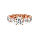 Round Brilliant Eternity Band Diamond Engagement Ring