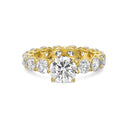 Round Brilliant Eternity Band Diamond Engagement Ring