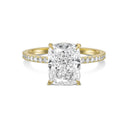 Elongated Cushion Pavé Diamond Engagement Ring