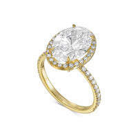 Oval Halo Diamond Engagement Ring