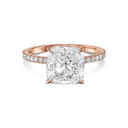 Square Cushion Pavé With Hidden Halo Diamond Engagement Ring