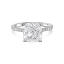Square Cushion Pavé With Hidden Halo Diamond Engagement Ring