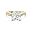 Square Cushion Pavé With Hidden Halo Diamond Engagement Ring