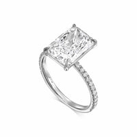Radiant Pavé Diamond Engagement Ring
